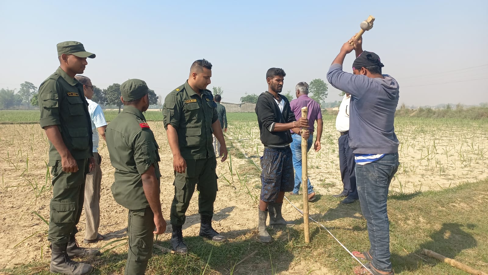 गुठी संस्थानको जग्गा खोज्ने अभियान बिहीबार पनि जारी, ९ विघा १३ कट्ठाको सीमांकन छुट्याइयो